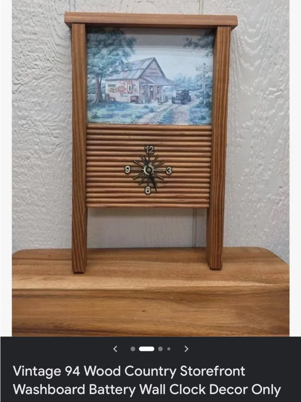 Vintage Style Wooden Wall Clock with Coca-Cola Artwork - Brown